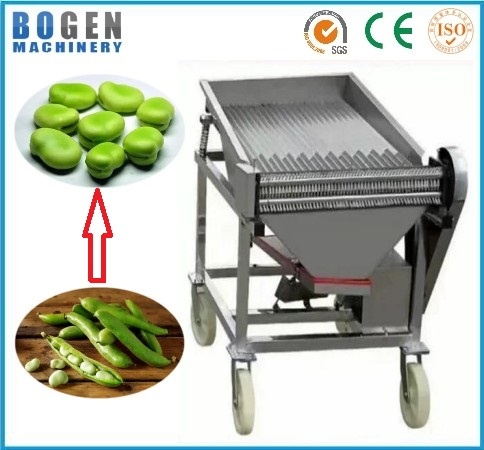 Broad bean outer shell removing machine