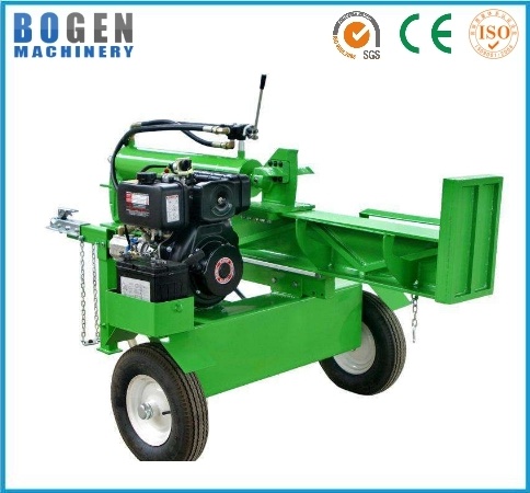 Small removable wood log splitting machine