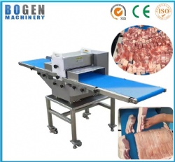 Automatic meat strips cubes cutting machine