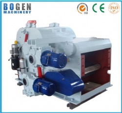 Drum type wood chipper